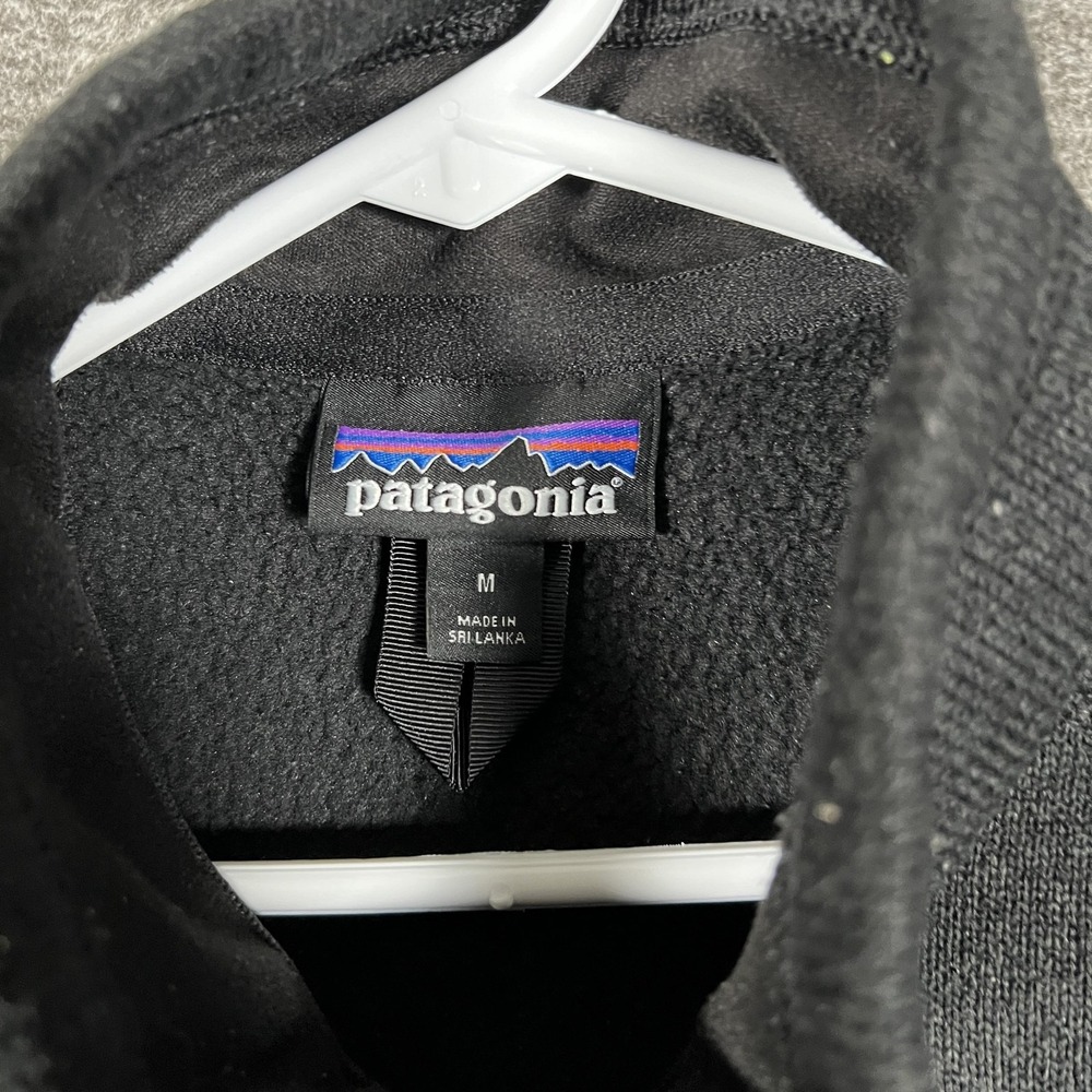 Patagonia Vest Mens Medium Black Better Sweater Fleece Full Zip NyquistAI Logo - Picture 3 of 9